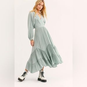 Free people I Need to Know Maxi dress in sage